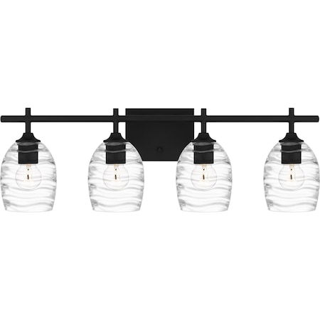 Quoizel Lucy Bath 4 Lights Matte Black. LCY8629MBK